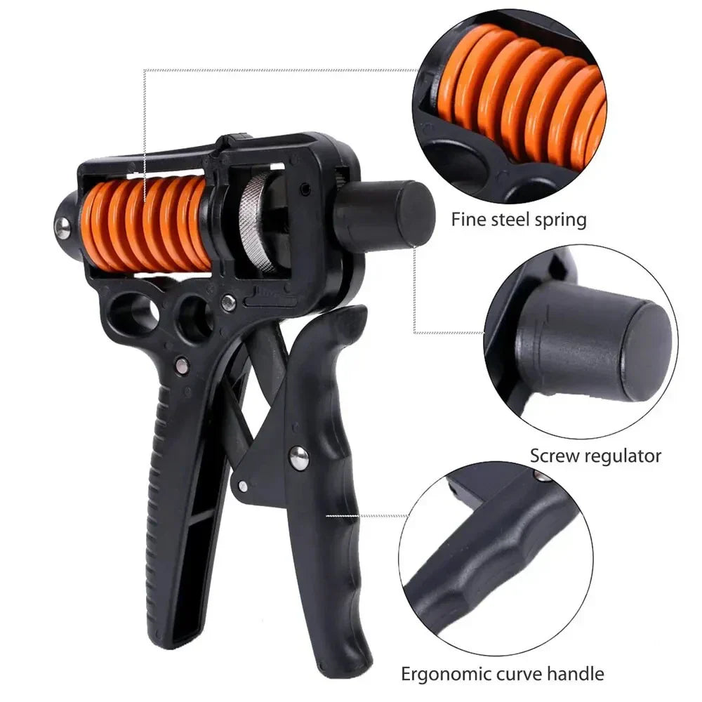 Brehn | Verstellbarer 5-165kg Schwerer Handgriff-Stärker - Fingerexpander für Arm-, Handgelenk- und Unterarmtraining