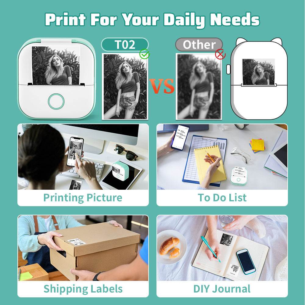 PocketPrint Mini – Tragbarer Thermo-Fotodrucker ohne Tinte | Brehn