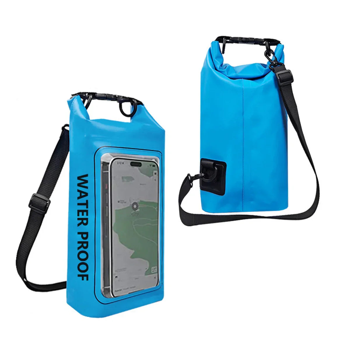Brehn | AquaVault Wasserdichter Dry Bag 2L | Mit Touchscreen-Fenster | Outdoor-Tasche für Kajakfahren, Trekking & Wassersport
