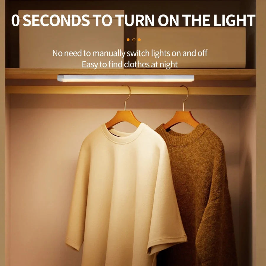 Brehn | SenseLite Motion LED | Wiederaufladbares Sensorlicht mit Magnetbefestigung | Warmweiß | Für Schrank, Bett & Flur