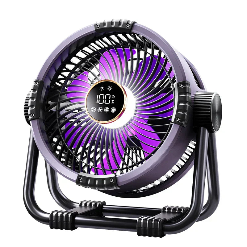 Campingventilator mit 20.000mAh Batterie, LED Licht & Fernbedienung – WindMate | Brehn