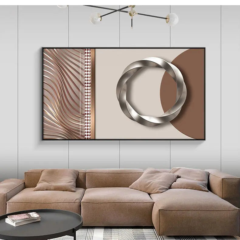 Moderne Ästhetik Abstrakte Sonne & Mond Wandkunst Feine Kunst Leinwanddrucke Bilder für luxuriöses Loft Wohnzimmer Esszimmer Lifestyle Kunst Dekor | Brehn