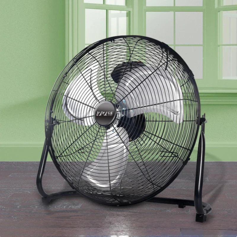 Industrieller Bodenventilator – 8-Gang 130° oszillierender Werkstattlüfter, leiser 45dB Turbo-Motor mit Überhitzungsschutz | Brehn