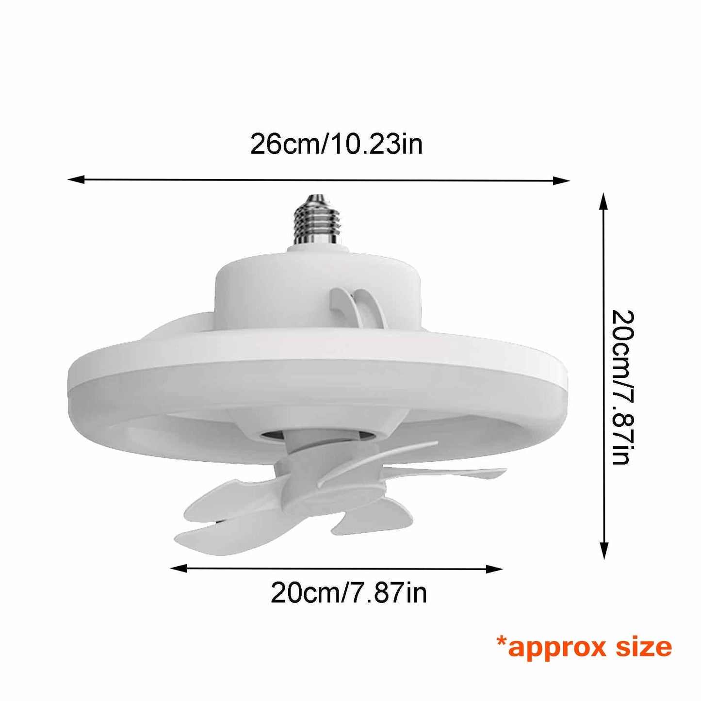 VIvolux | 2in1 Strahlend Rotierende RC Deckenventilatorlampe