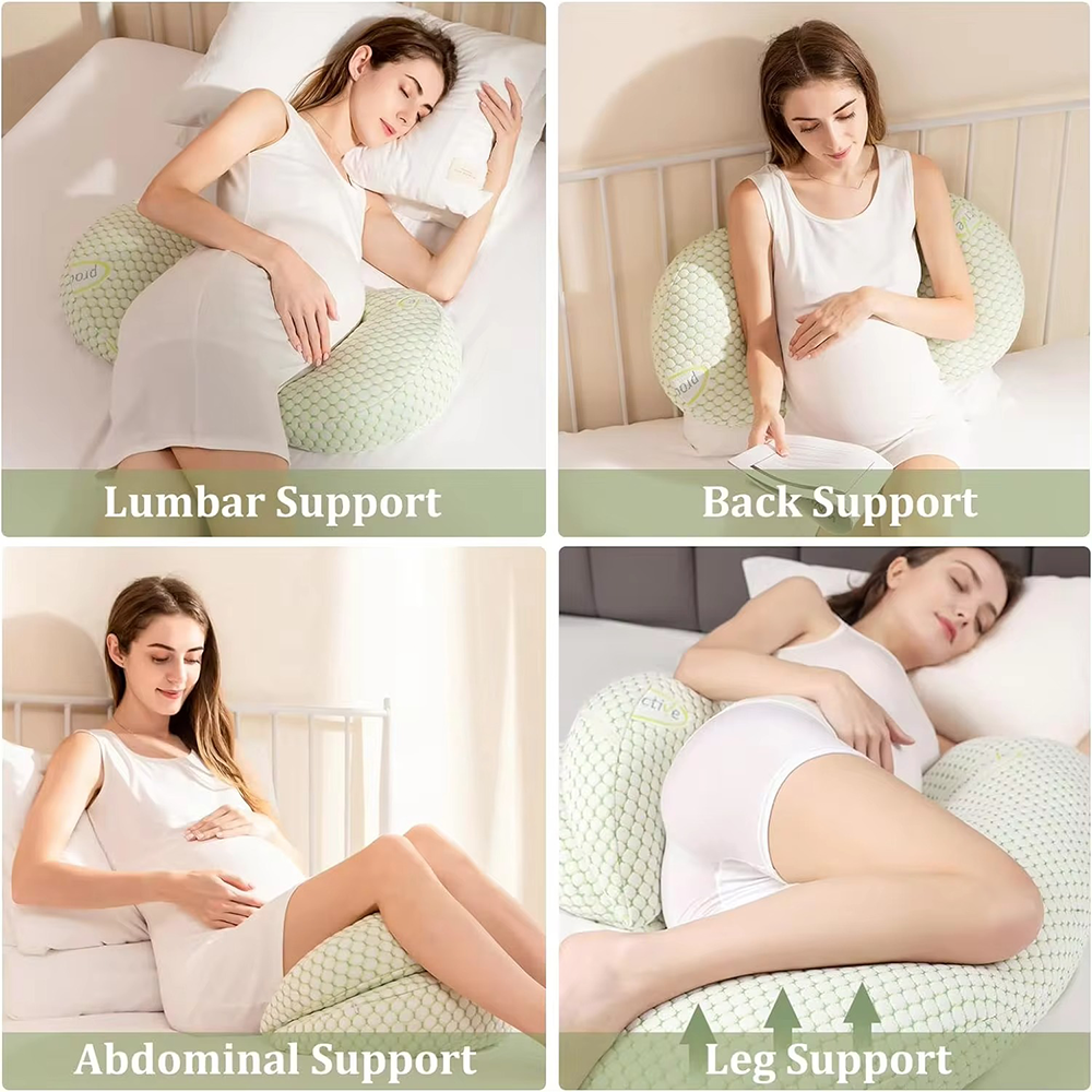 ComfyMama U-förmiges Schwangerschaftskissen – Voller Körperstütze & Waschbarer Bezug | Brehn