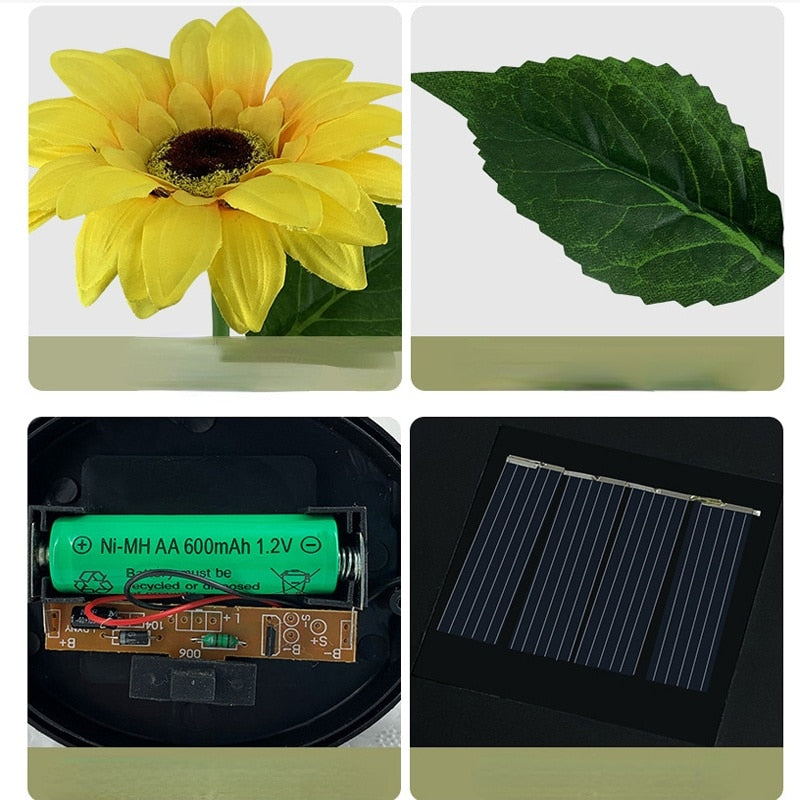 Sonnenblumen Wasserdichte Solar LED Gartenlichter