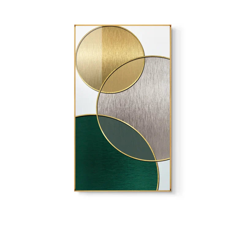 Modern abstrakte geometrische Kreise Wandkunst Fine Art Leinwanddrucke Bilder für luxuriösen Wohnbereich Esszimmer Hotel Schlafzimmer Home Office Kunst Dekor | Brehn