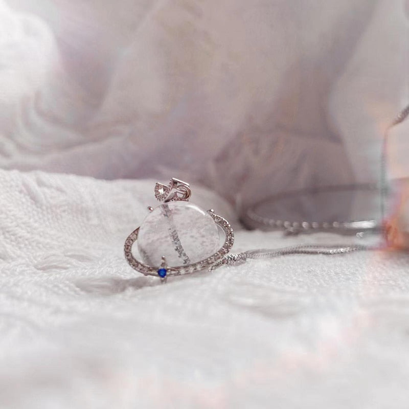 Brehn | Elegante Lunar Bliss Kristall Halskette