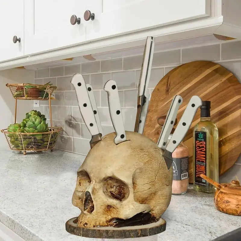 Brehn | Gothic Skull Messer Organizer Halter