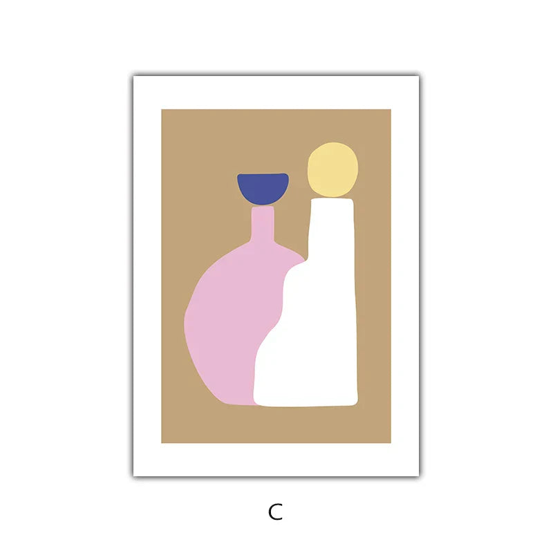 Abstrakte Minimalistische Stillleben Figuren Kunst Feine Kunst Leinwanddrucke Poster Bilder Für Wohnzimmer Schlafzimmer Moderne Wohnkultur | Brehn