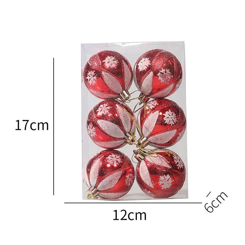 Elegante Schneeflocken Weihnachtskugeln Set – Hochwertige Christbaumkugeln in Rot, Weiß und Gold, perfekt für festliche Baumdeko zu Weihnachten | Brehn