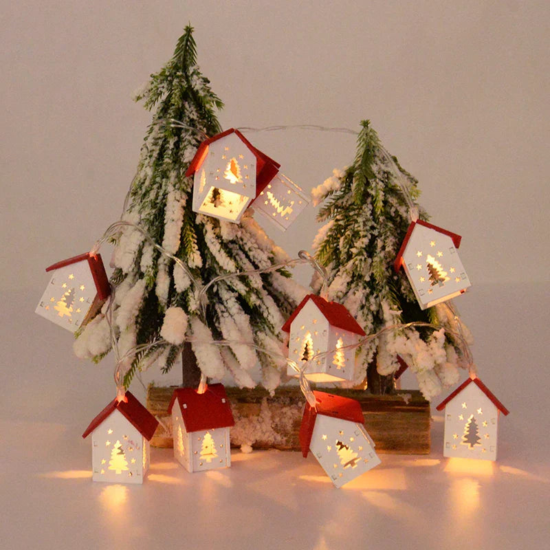 Brehn | Bezaubernde Holz-LED-Hauslichterkette – Schaffe Magie und Wärme in diesem Weihnachten