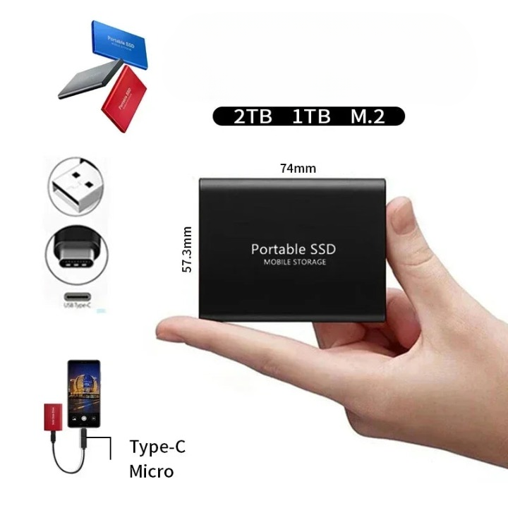 SpeedPro SSD 128 GB Hochgeschwindigkeitsspeicher mit USB-C 3.1