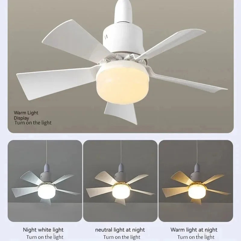 Deckenventilator LED mit Fernbedienung – Dimmbare 30W, E27-Basis, modernes smartes drahtloses Ventilatorlicht für Schlafzimmer und Wohnzimmer | Brehn
