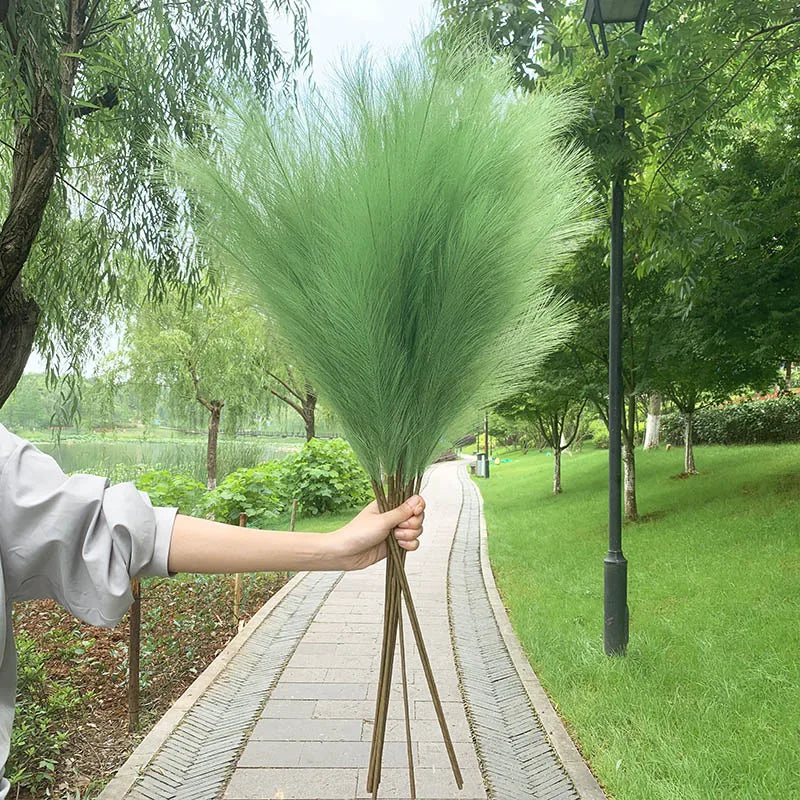 5 Stück 100 cm künstlicher Pampasgras-Trockenblumenstrauß, Dekoration für Hochzeiten, Partys, Zuhause, Zimmer, DIY-Kunstpflanzen-Dekorationszubehör