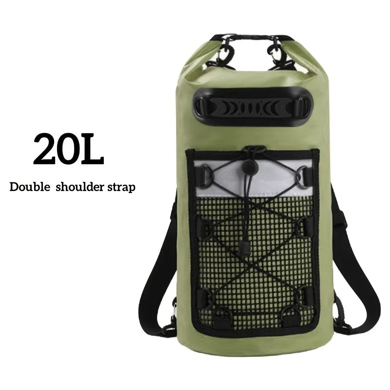 Brehn | Wasserdichte Dry Bag AQUARIX Motion | 10/20/30 L | Rolltop & Schultergurt | Für Kajak, Strand & Trekking