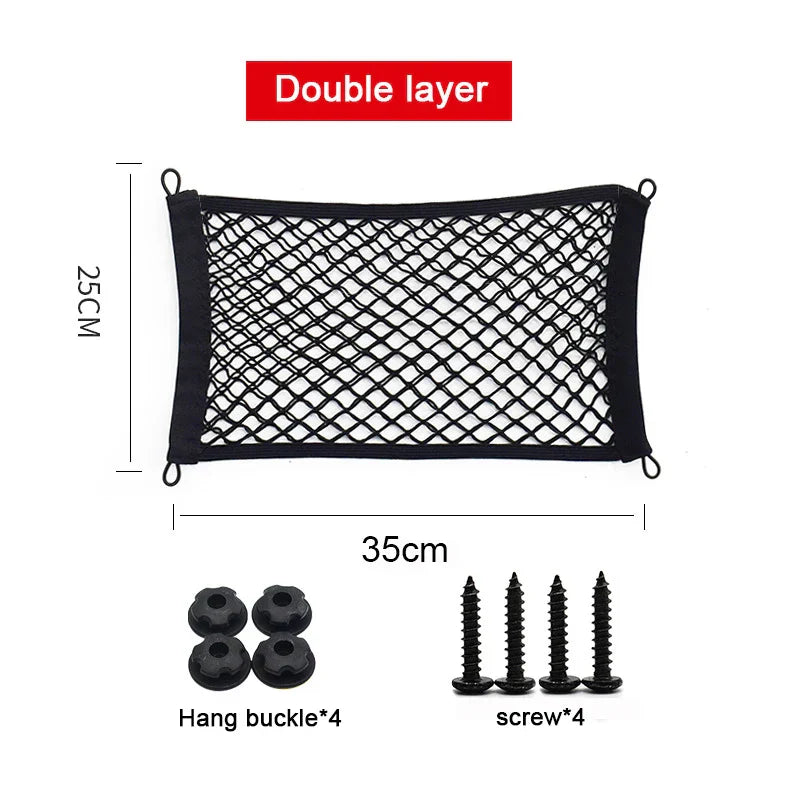 Brehn | Dehnbare Mesh-Cargo-Netz-Autolager-Organizer-Tasche