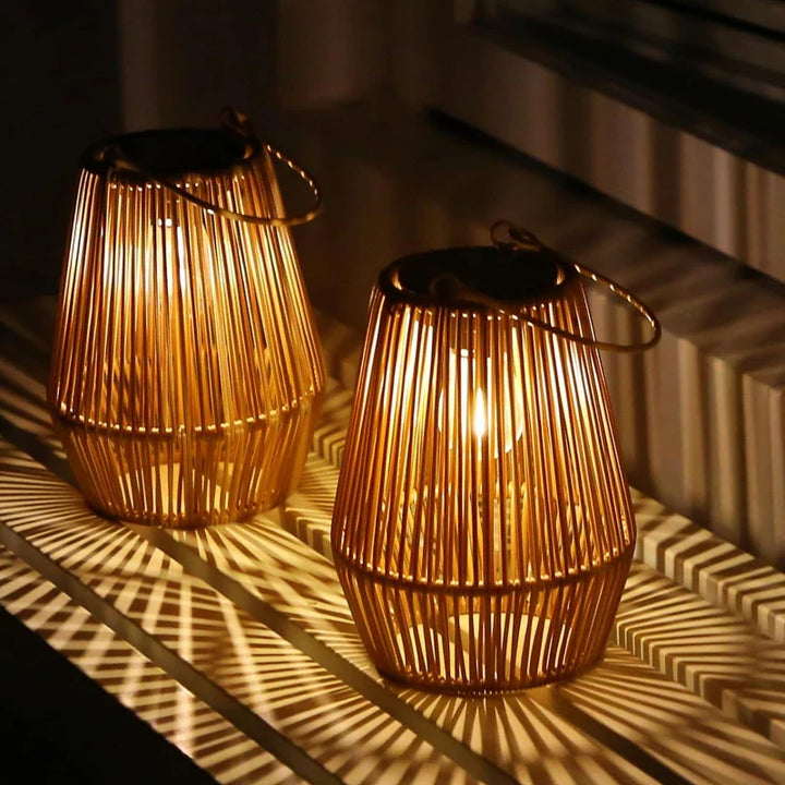 Solar Rattan Laterne Brehn