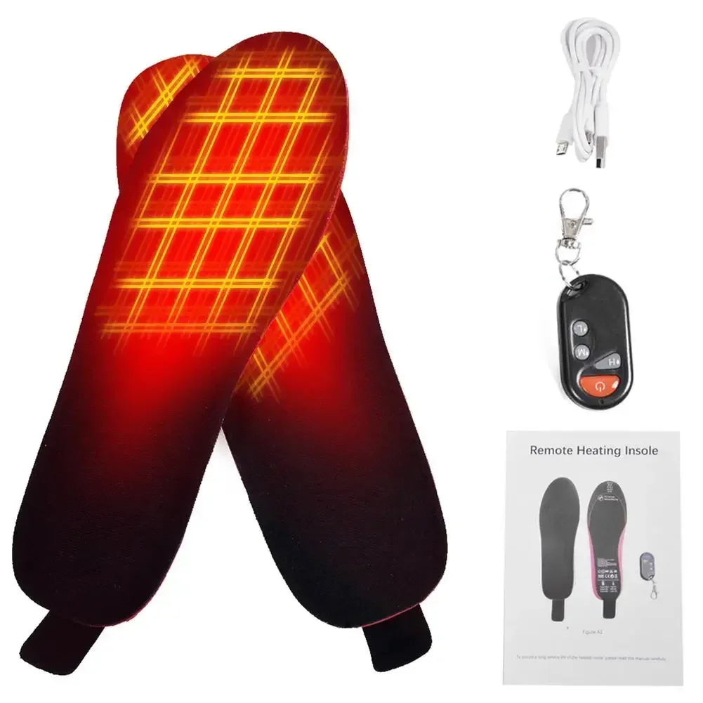 Brehn | Beheizbare Einlegesohlen WarmStep Pro | Wiederaufladbar mit Fernbedienung | 3 Heizstufen | Zuschneidbar | Elektrische Fußwärmer für Winter & Outdoor