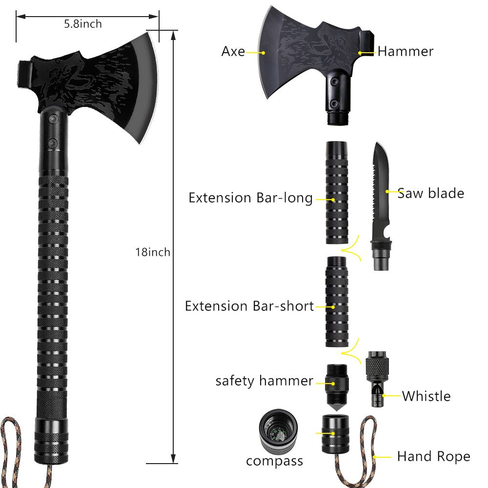 Brehn | Multi-Gear Faltbare Überlebens Camping Axt