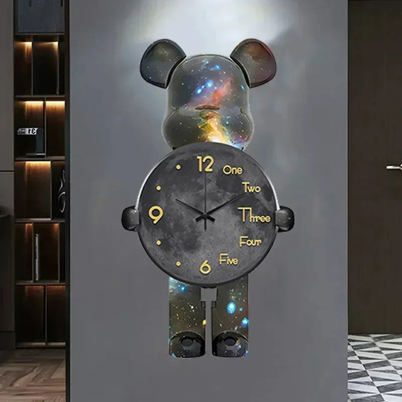 Glowing Star Bear LED Wanduhr | Brehn
