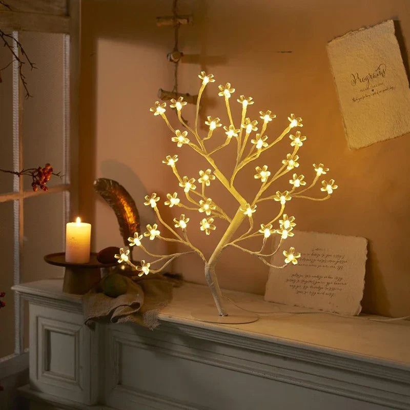 LED Blütenbaum Lampe – Kirschblüten Design für Wohn- und Schlafzimmer Dekoration | Brehn