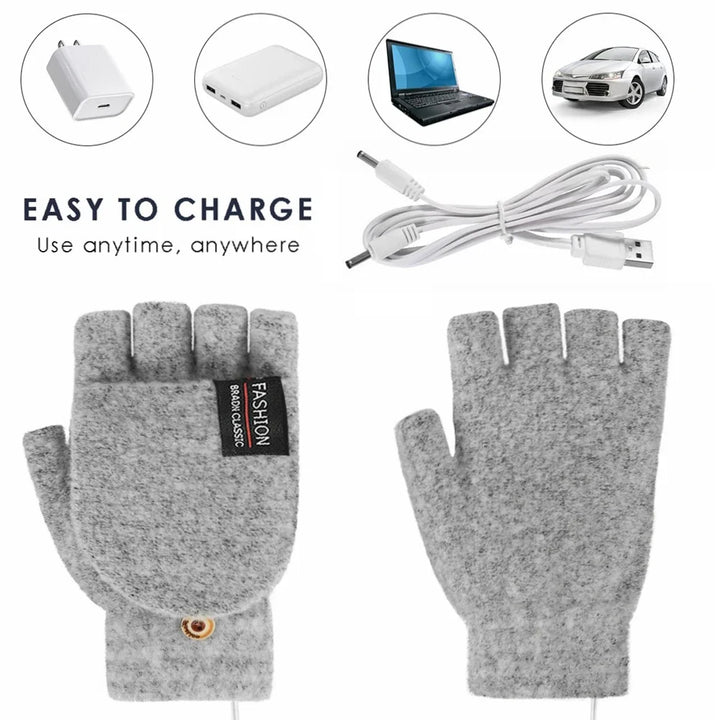 USB wiederaufladbare warme Welle beheizte Handschuhe
