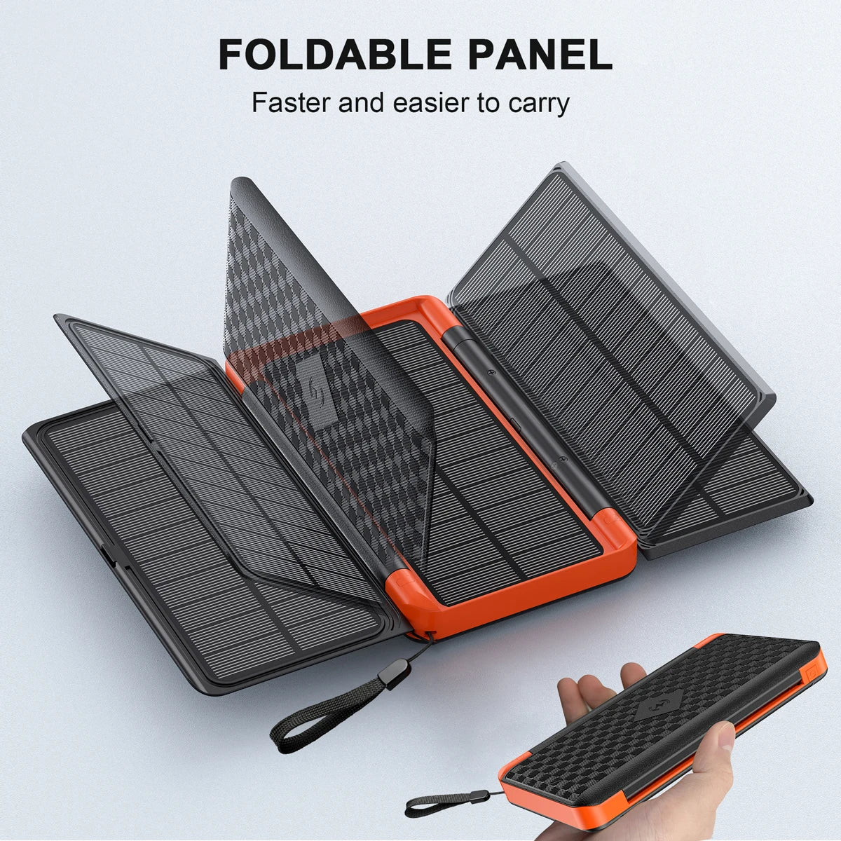 Brehn | Solar Schnellladung Ultra-Großkapazität Tragbare Powerbank
