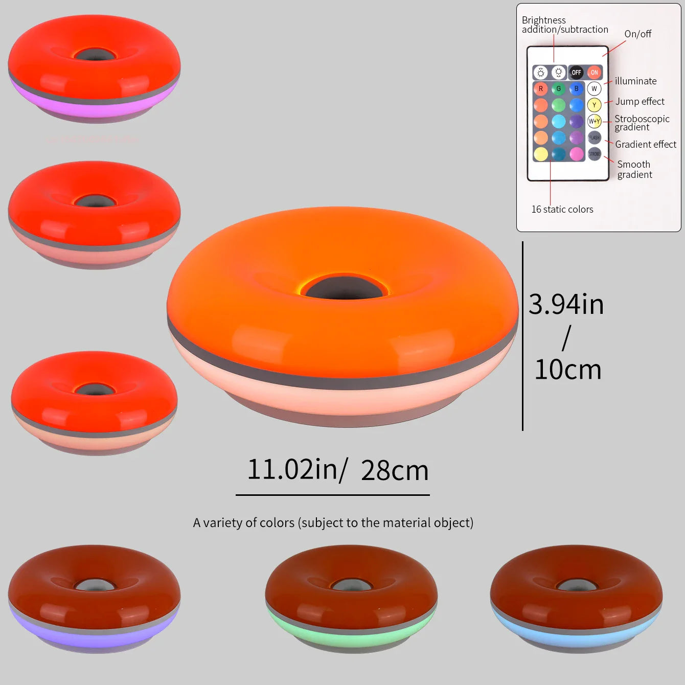 Brehn | Tischlampe Luminoro Bauhaus | USB & Touch | RGB 16 Farben mit Fernbedienung | Ambientelicht für Wohn- & Schlafzimmer