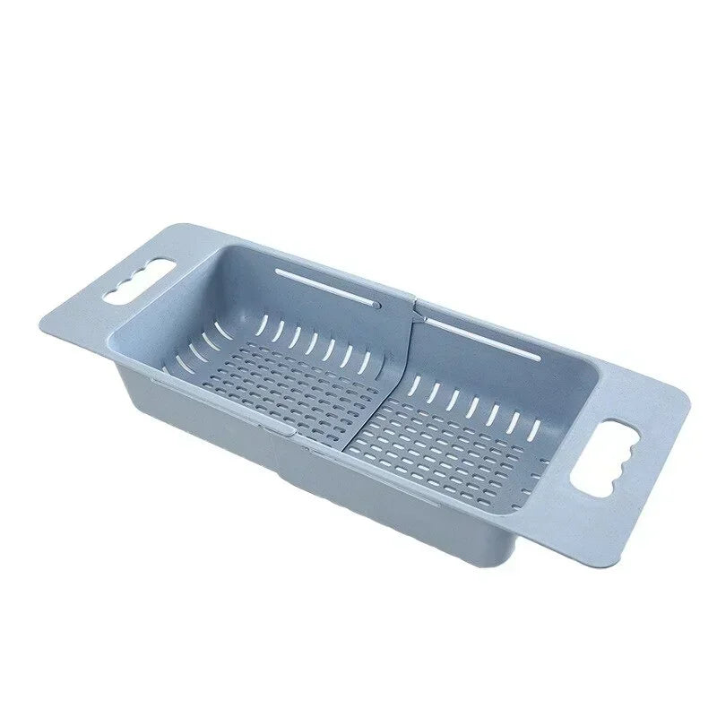 FlexDrain Abtropfkorb Küche – Verstellbarer Spülbecken Organizer | Auto Ablauf & Obst Gemüse Trockner | Platzsparendes Küchezubehör | Brehn