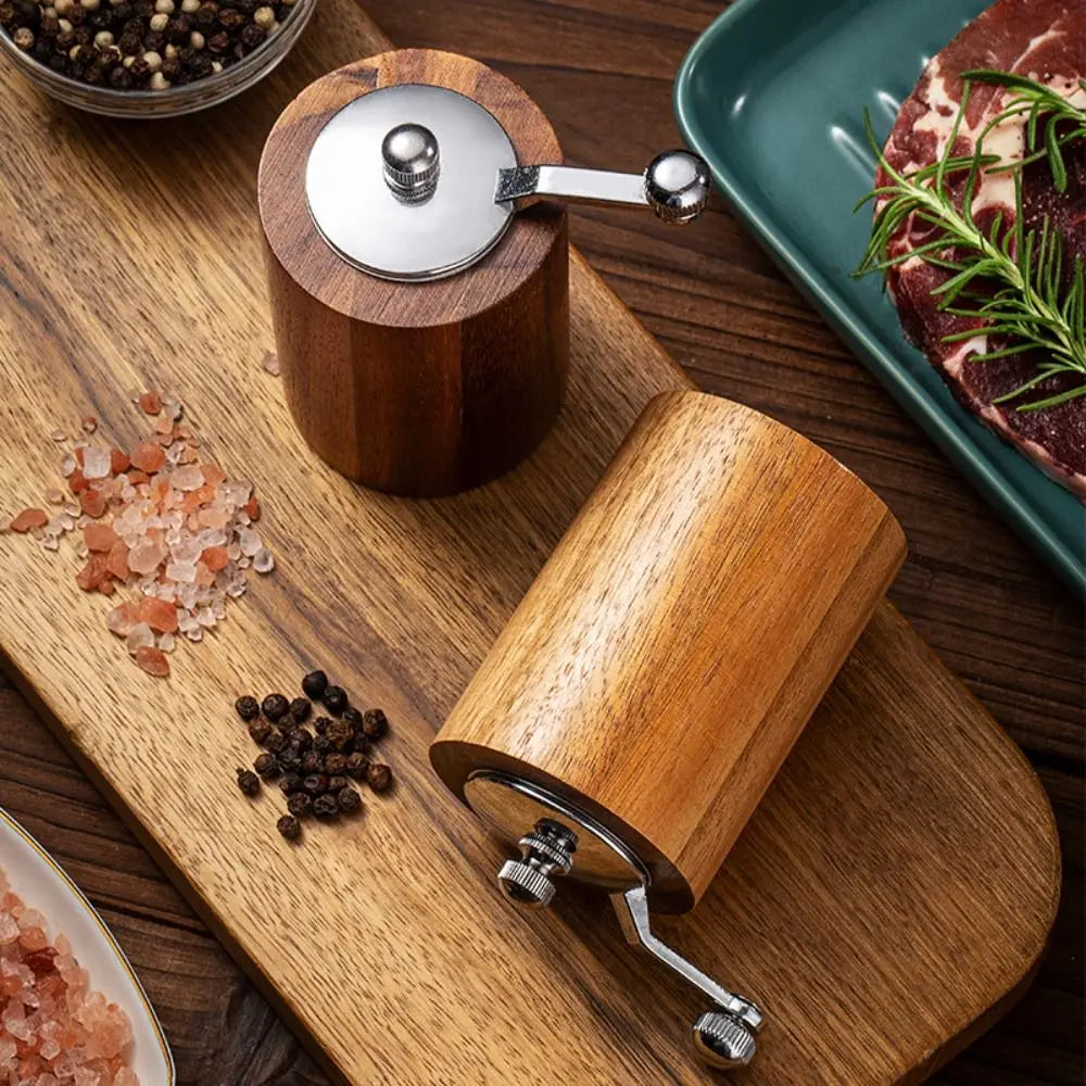 Brehn | Luxuriöses Set aus manuellen Salz- und Pfeffermühlen aus Holz