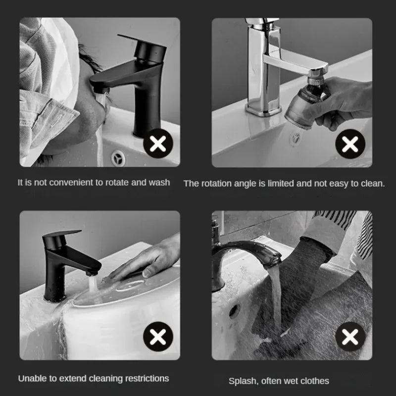 VIvolux | Spritzwassergeschützter mechanischer universal drehbarer Arm Wasserhahn
