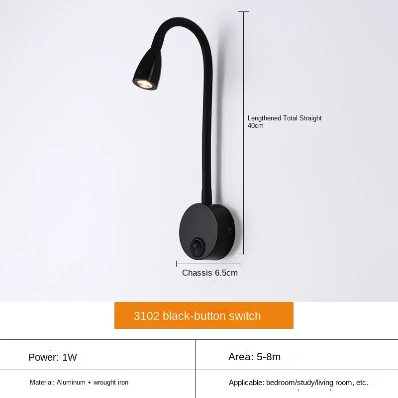Brehn | Vielseitige LED-Wandleuchte: Modern, Flexibel, Perfekt zum Lesen im Bett
