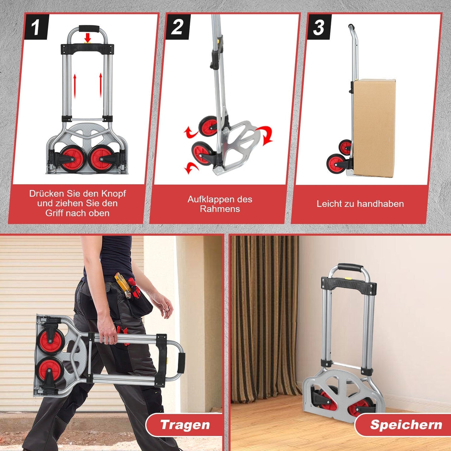 Sackkarre Transportkarre klappbar 60 kg Tragkraft | Brehn
