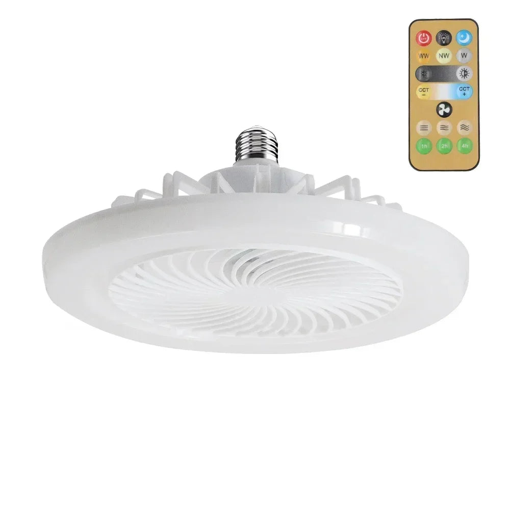 Upgrade Ihr Wohnraum mit dem Smart Remote Control Deckenventilator - LED-Beleuchtung und E27 Converter Basis inklusive für ultimativen Komfort | Brehn