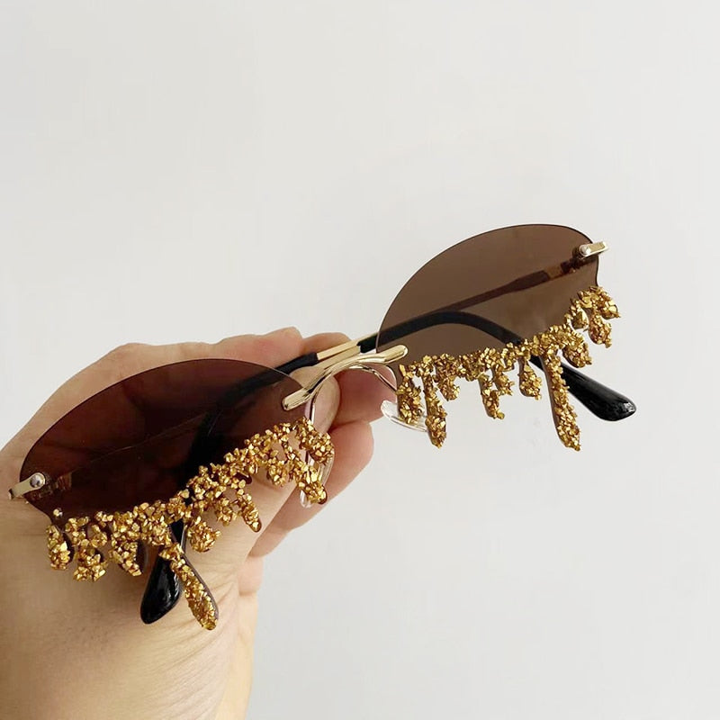 Wein mich ein Glitter' Sonnenbrille | Lass die Festivalsaison beginnen! | Brehn