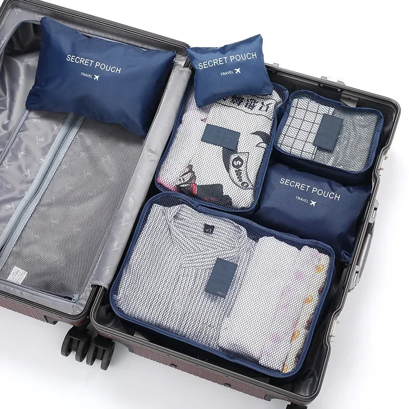 Brehn | ReiseLina Kofferorganizer Set | 6-teilig | Wasserdicht & Platzsparend | Aus Oxford-Stoff