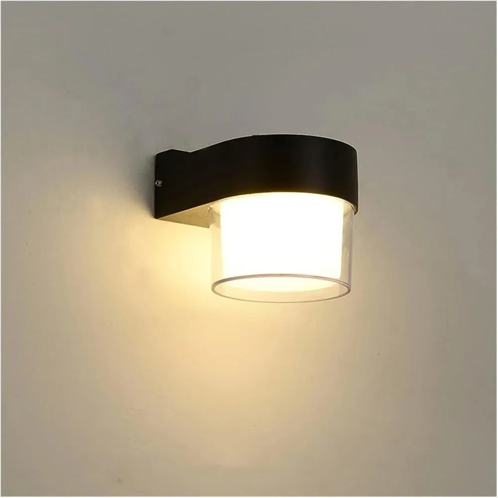 Brehn | AuroBeam LED Außenwandleuchte | Wasserdicht IP65 | Modernes Design für Balkon, Garten & Eingang | 9W / 18W