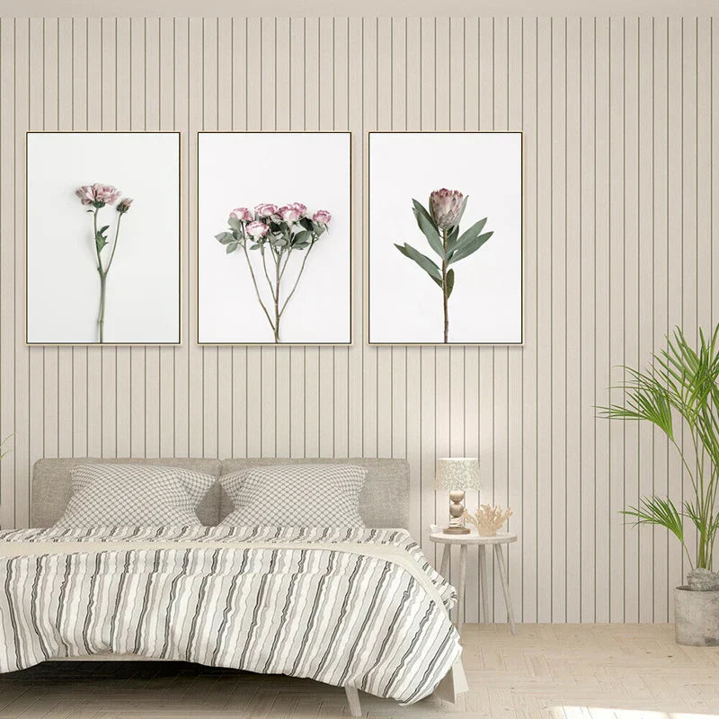 Minimalistische Pinke Florale Botanische Wandkunst Feine Kunstleinwanddrucke Posten Elegante Bilder Für Nordic Wohnzimmer Esszimmer Schlafzimmer Kunst Dekor | Brehn