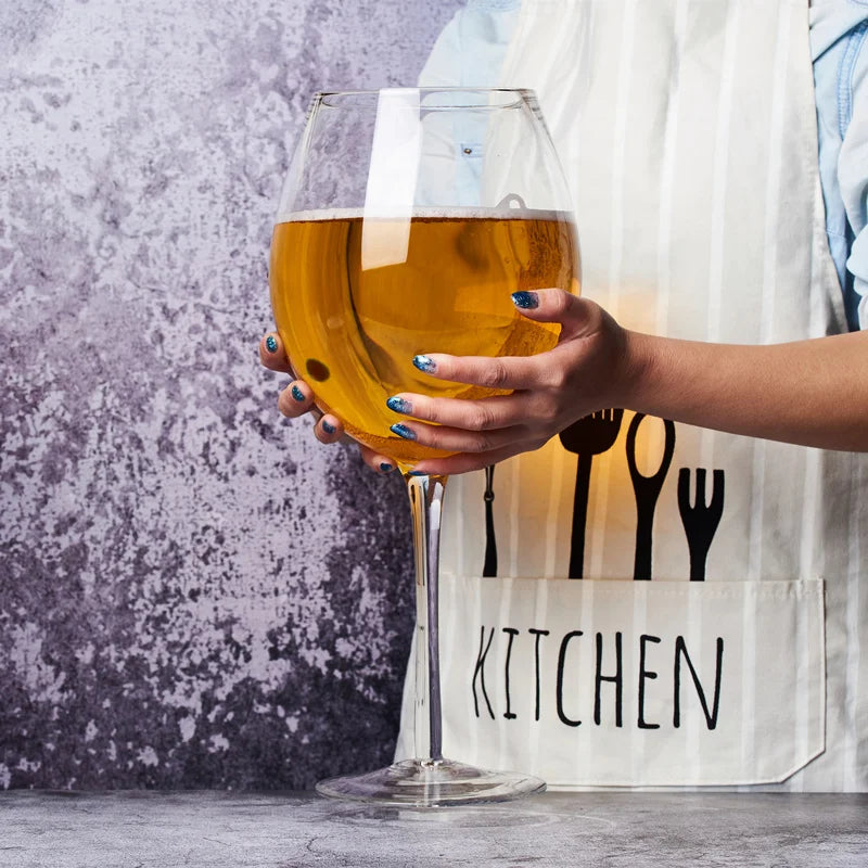 Riesiges 106-Unzen-Weinglas- und Bierkrug-Set – 3000 ml extra großes Kristallglas für Partys, Hochzeiten und Feiern