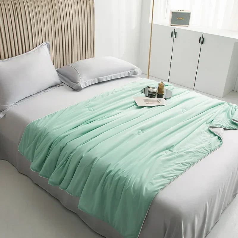 Air Condition Sommerdecke — Pure Color Eis-Seide Kühlende Decke, Leicht & Glatt Twin/Kingsize Bettdecke | Brehn