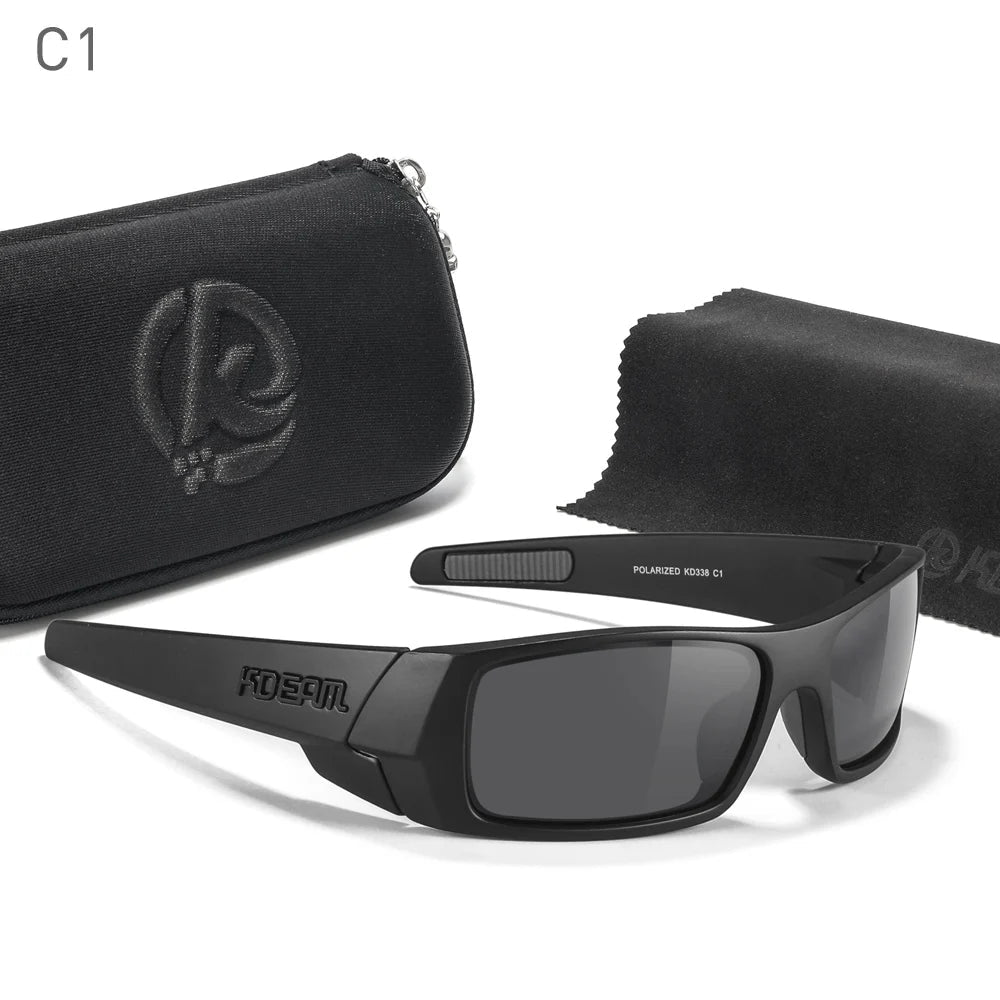 Photochrome Sonnenbrille Schwarzer Rahmen mit Etui | Brehn