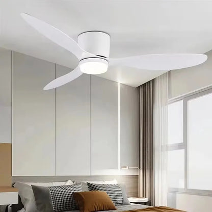 42/52 Zoll Deckenventilatoren mit LED-Lichtern - 3 Farben, 6 Geschwindigkeiten DC-Motor, Fernbedienung, niedrige Boden-Decorative Ventilatoren mit Beleuchtung | Brehn