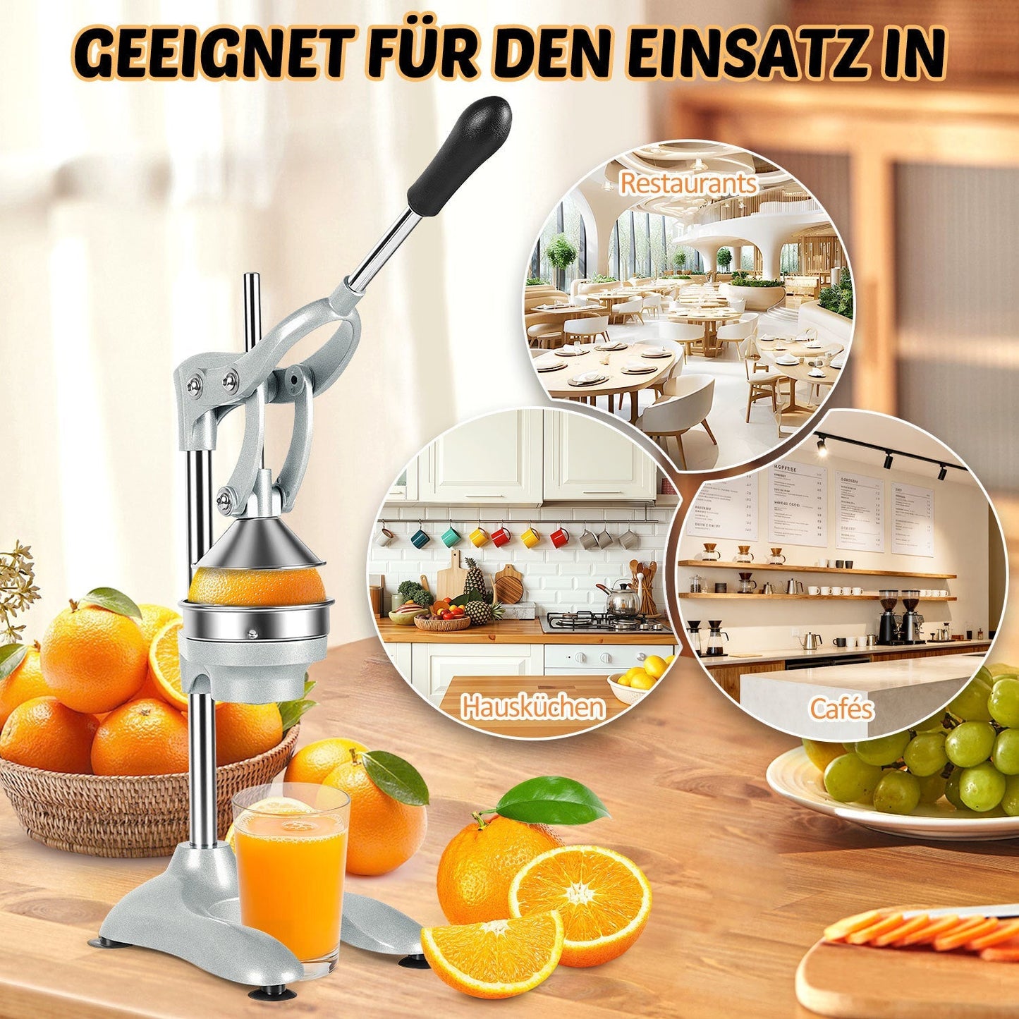 Saftpresse Manuell Zitruspresse Edelstahl | Brehn