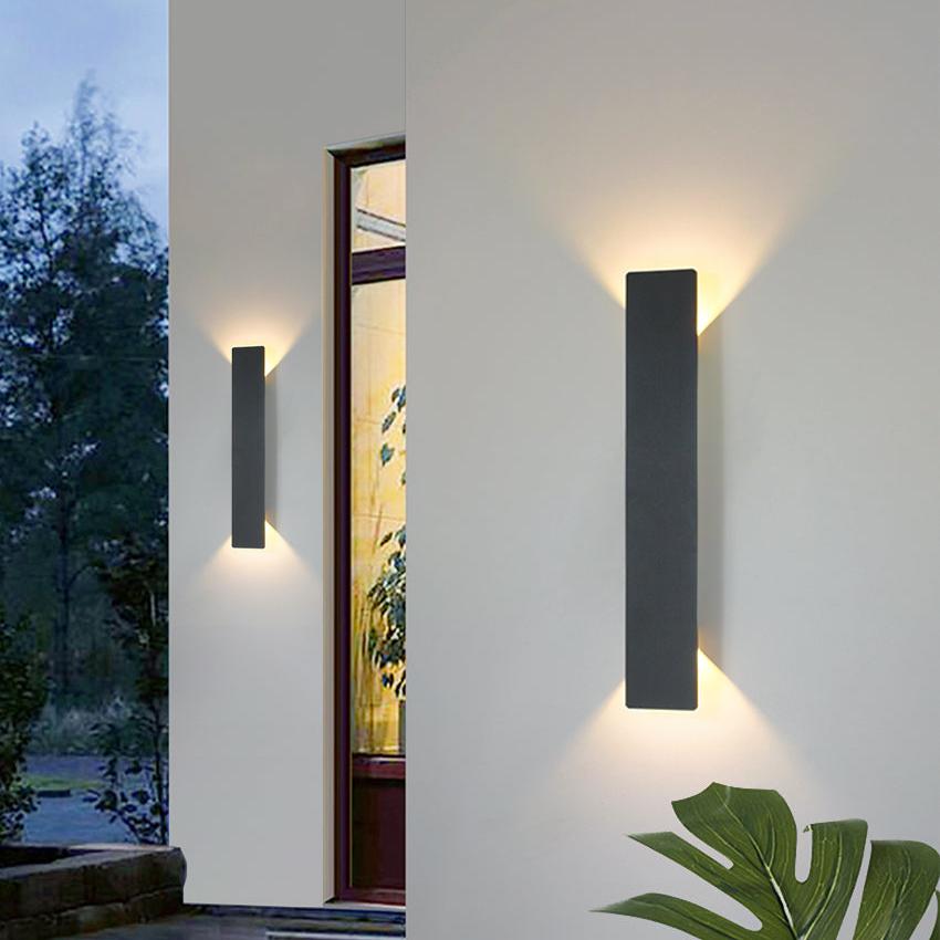 Kashti Outdoor Wasserdichte Rechteckige Auf/Ab Wandlampe | Brehn
