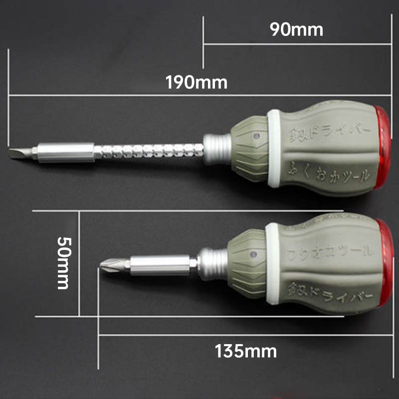 VIvolux | Teleskopisches Tragbares Magnetisches Fix Flex Schraubendreher Set