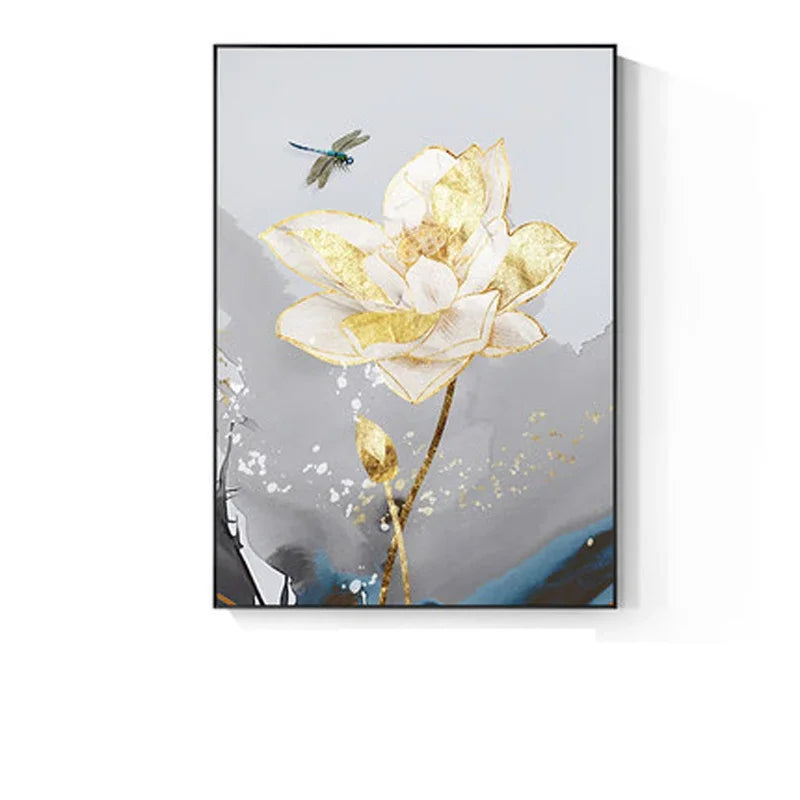 Moderne abstrakte florale Wandkunst Fine Art Leinwanddrucke blaue graue botanische Bilder für Wohnzimmer Schlafzimmer Wandkunst Dekor