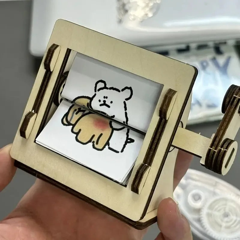 DIY Holz Handkurbel-Animationsmaschine Desktop-Dekor-Kit | Brehn