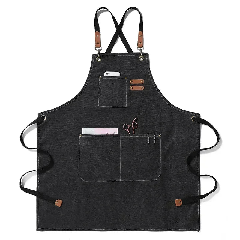 Canvas Schürze mit Taschen, verstellbar, Unisex | Brehn