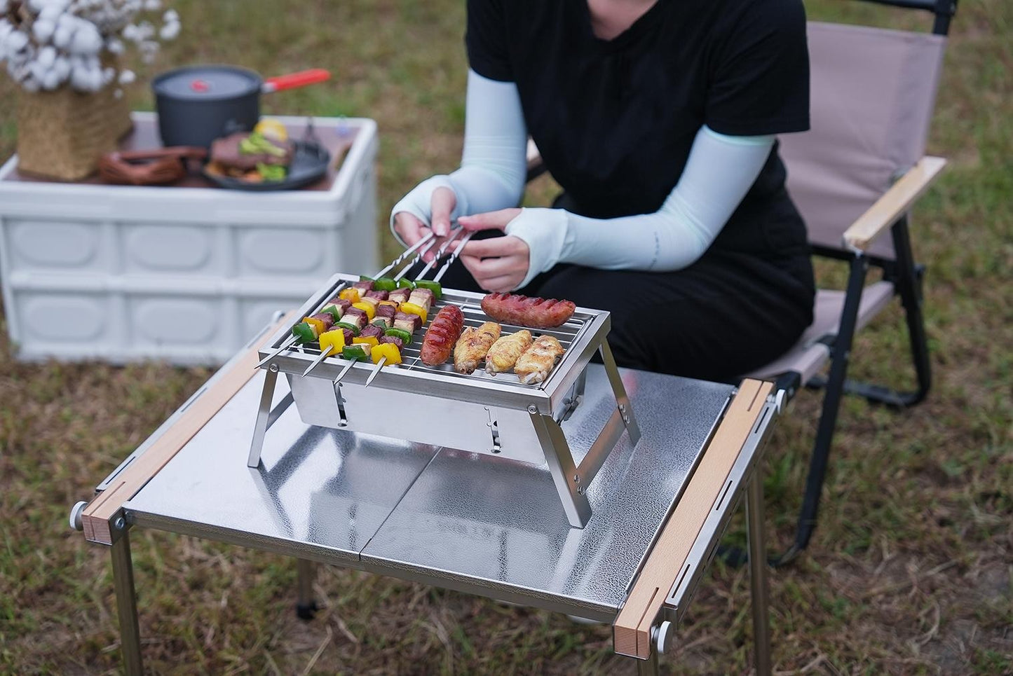VIvolux | Ultimate Camping Style Edelstahl Faltgrill